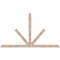 Ekena Millwork Saratoga Smooth Timber Gable Bracket, Douglas Fir, 84"W x 49"H x 3 1/2"D x 3 1/2"F, 14/12 Pitch GBW084X49X0404SAR00SDF - alternate 1
